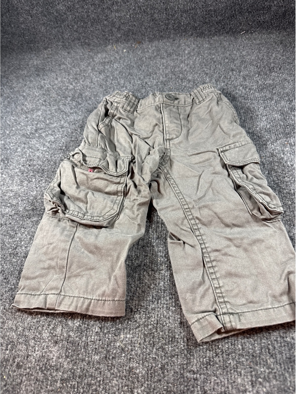 Old Navy Baby 12-18M Gray Cargo Pants Elastic Waist Utility Pockets